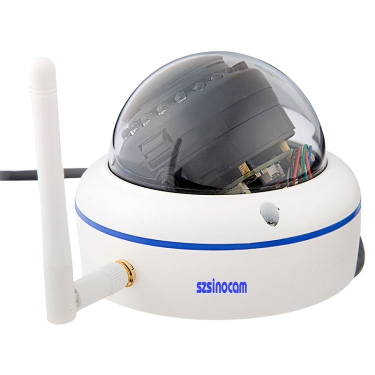 szsinocam SN-IPC-8002A H.264 HD 720P 1.0 Mega Pixel Infrared Night Vision Dome IP Camera, IR Distance: 20m