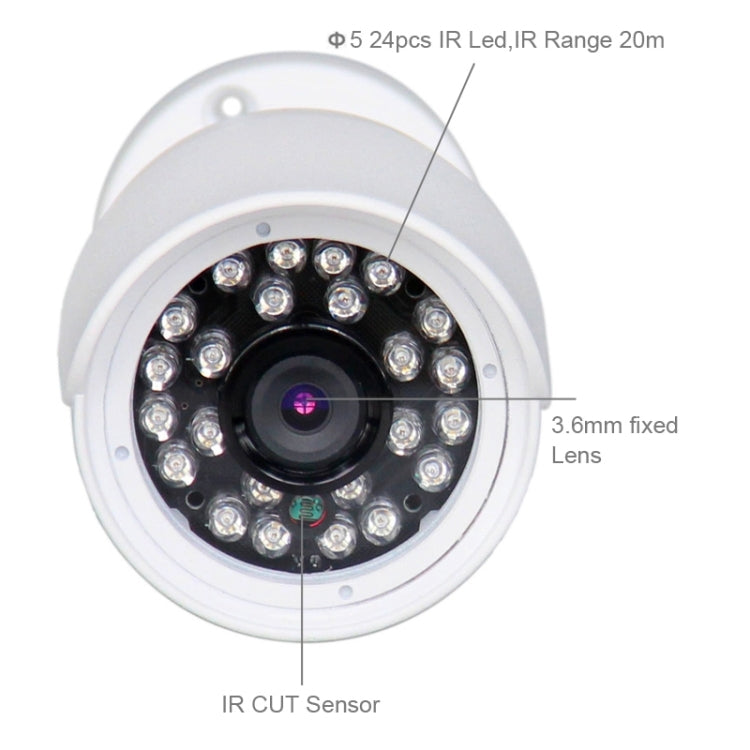 ESCAM HD2100 H.264 HD 960P ONVIF Day / Night IP66 Waterproof Outdoor Mini Bullet IP Camera, 1.3 Mega Pixels 3.6mm Fixed Focal Lens