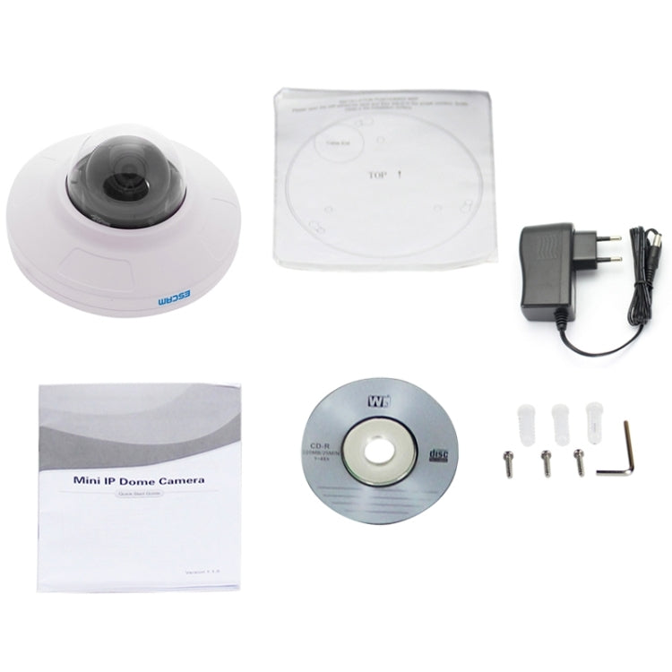 ESCAM HD2200 H.264 / MJPEG HD 960P ONVIF Day / Night IP66 Waterproof Outdoor Mini Dome IP Camera, 1.3 Mega Pixels 3.6mm Fixed Focal Lens