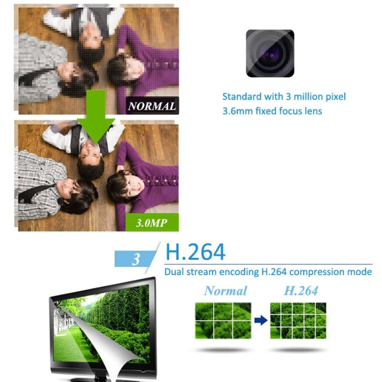 SP-P701EW SunEyes Series 720P Waterproof IP66 Wireless Outdoor IR Bullet Camera, 1.0 Mega Pixels Lens, Support Night Vision & P2P(White)