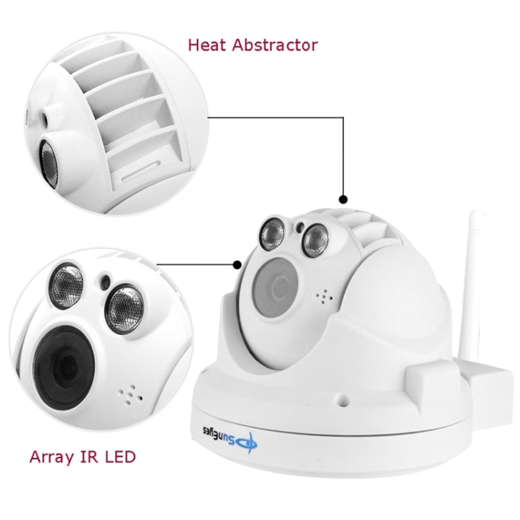 SP-P1802SWPTZ SunEyes Series 1080P ONVIF Pan/Tilt/Zoom Wifi Wireless Dome IP Camera, 2.0 Mega Pixels Lens, Support Night Vision & Two Way Audio Port Array IR
