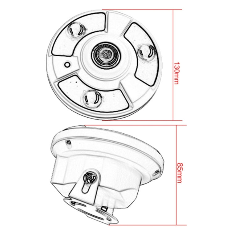 MY-501 1.3MP P2P ONVIF Panoramic Array IP Camera, 180 Degree Fisheye Wide Angle View, Support Motion Detection / IR-CUT