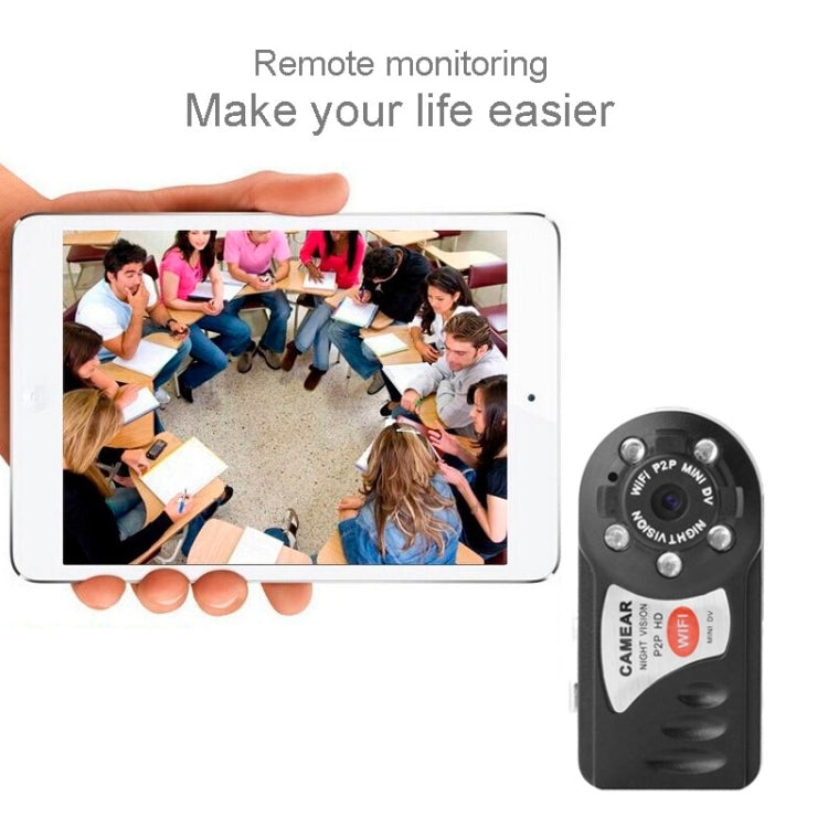 Q7 Full HD 1080P WiFi P2P Mini DV DVR 2.0 MP Camera Digital Video Recorder(Black)
