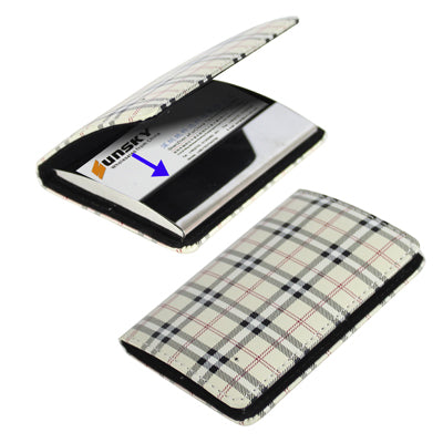 Leather Checkered Style Name Card Holder