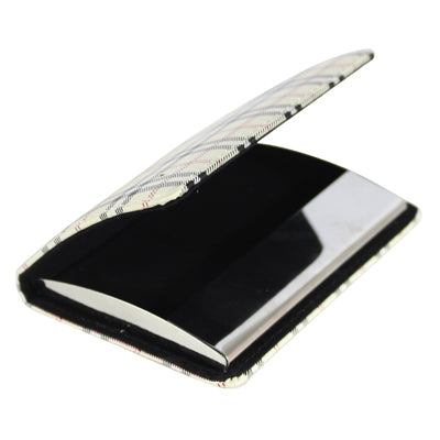 Leather Checkered Style Name Card Holder