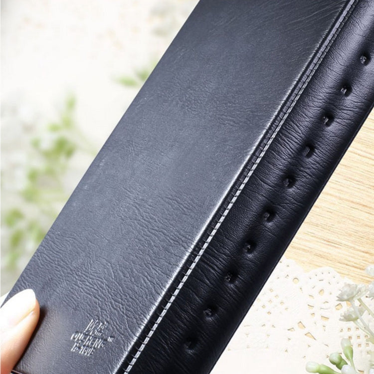 Leather Cover Business Name Card Holder with 180 Holder(Black)