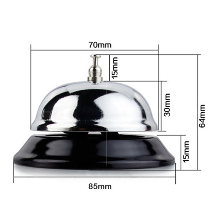 Stainless Steel Bell for Coffee House / Bar / Kitchen Hotel Service Call, QJ125 (Silver)