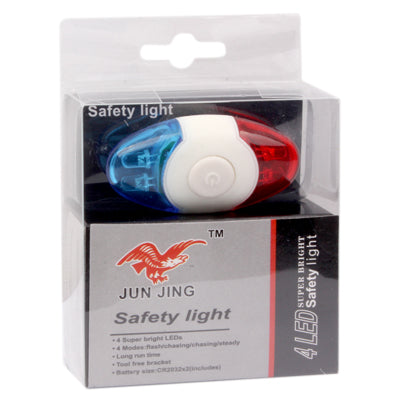 New 4LED Red and Blue Warning Lights High Brightness & Bike Taillight