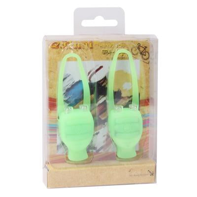 3-Mode silicone set 2-LED Blue & Red Light Tie-On Bike Light (Random Color Delivery)