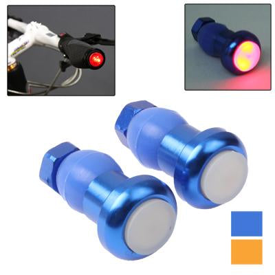 Bicycle Handlebar Bar End Red Light Warning Safety Light (Random Color Delivery)