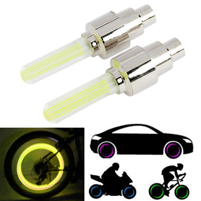 2 PCS Motion Activated LED Wheel Lights for Bikes and Cars, Yellow(Yellow)