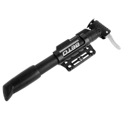 BETO Portable Mini Plastic Bike Bicycle Pump Schrader(Black)