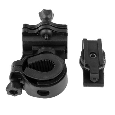 360 Degrees Rotation Mount Holder Clip Clamp for Bicycle Bike LED Light Lamp Flashlight(Black)