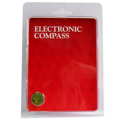 Travel Electronic Compass Thermometer Clock LCD Clip on