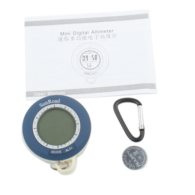 8 in 1 (Altimeter / Altitude Record / Altitude Setting / Barometer / Digital Compass / Thermometer / Weather forecast / Time) Multifunction Digital Altimeter(Blue)