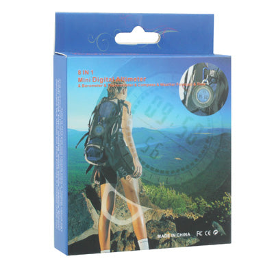 8 in 1 (Altimeter / Altitude Record / Altitude Setting / Barometer / Digital Compass / Thermometer / Weather forecast / Time) Multifunction Digital Altimeter(Blue)