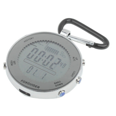 Professional 30m Waterproof Digital Pocket Fishing Barometer with Weather Forecast / Storm Alarm(Silver)
