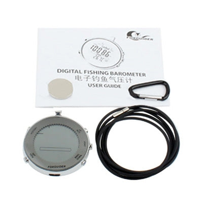 Professional 30m Waterproof Digital Pocket Fishing Barometer with Weather Forecast / Storm Alarm(Silver)
