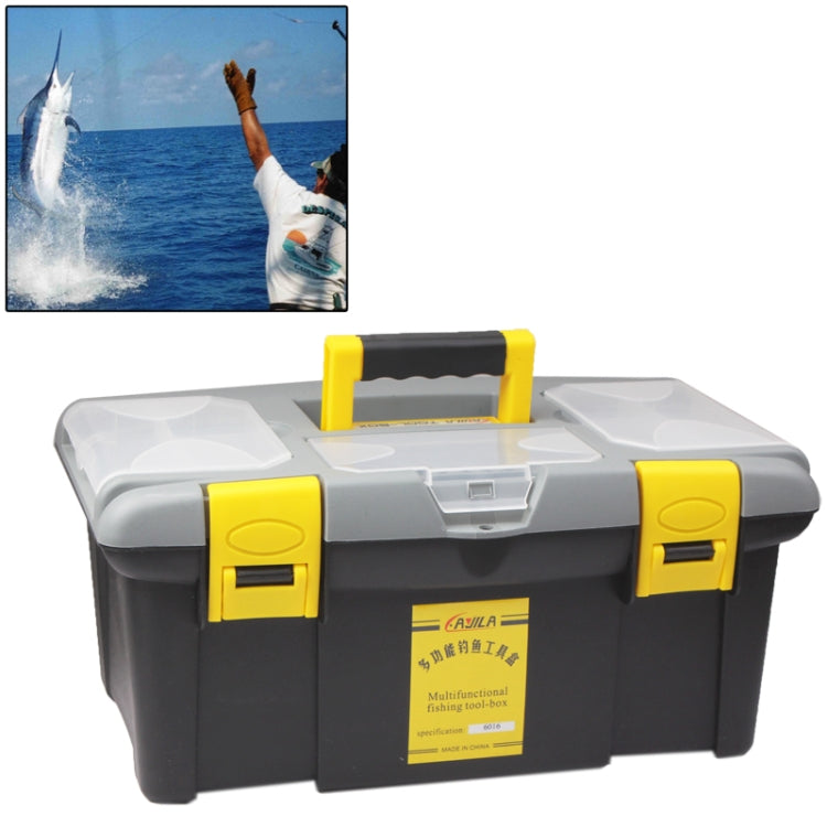 Multifunction Fishing Tackle Box / Storage Tool Carrying Box(Grey)