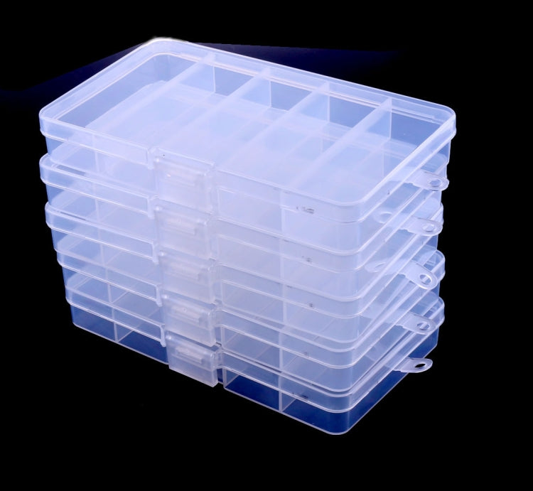 HENGJIA qt024 Five Grid Waterproof Multifunction Fishing Tool Gear Storage Transparent Fishing Tackle Box(Transparent)