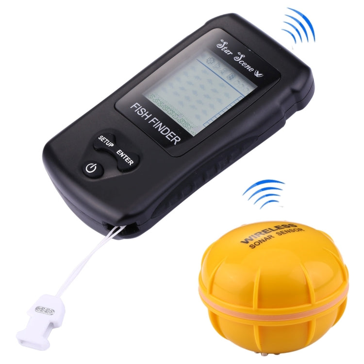 RF Wireless Fish Finder Color LCD Screen Display with Sonar Sensor(Black)