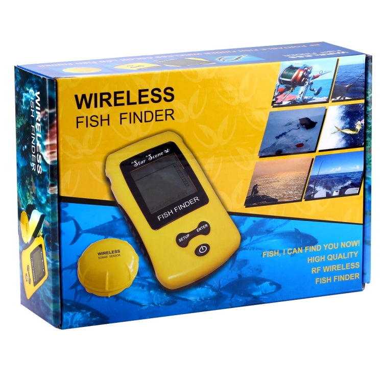 RF Wireless Fish Finder Color LCD Screen Display with Sonar Sensor(Black)