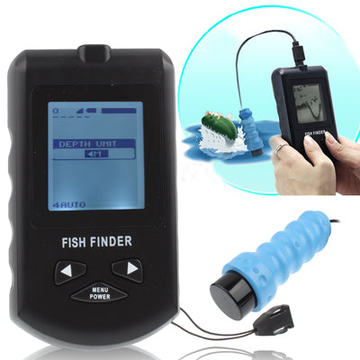 Portable Dot Matrix Sonar Fish Finder(Black)