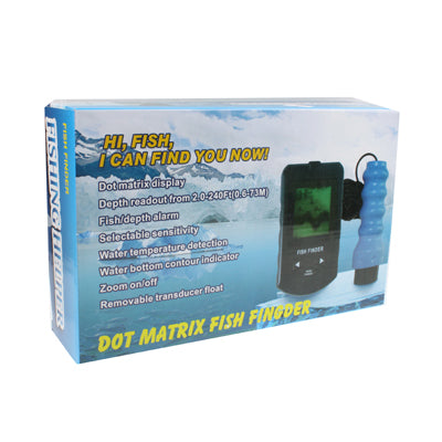 Portable Dot Matrix Sonar Fish Finder(Black)