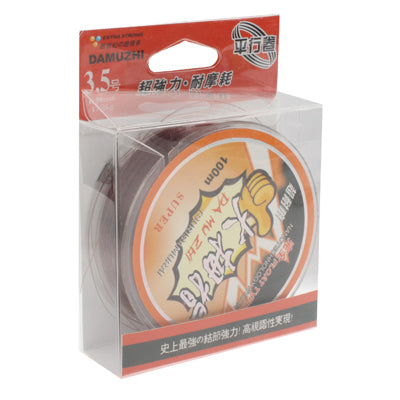 100m Extra Strong 3.5# 0.3mm 17.5kg Nanotechnology Nylon Monofilament Fishing Line (Coffee)