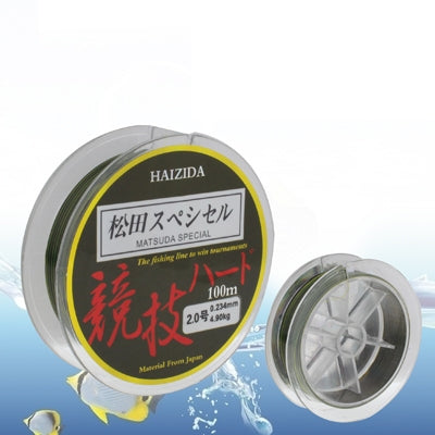 100m Extra Strong 2# 0.234mm 4.9kg Nylon Monofilament Fishing Line (Green + Black)