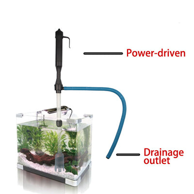 Aquarium Battery Operated Fish Tank Vacuum Gravel Cleaner, Random Color Delivery