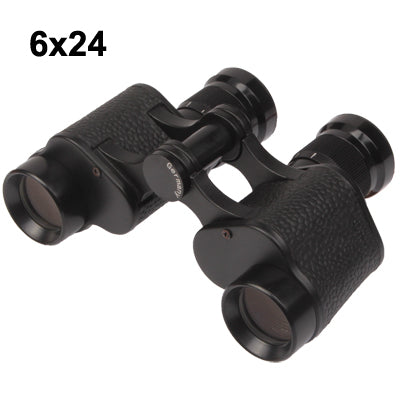 6 x 24mm Universal Telescope Binocular with Leather Carry Bag for Outdoor Activities