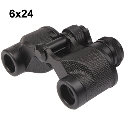 6 x 24mm Universal Telescope Binocular with Leather Carry Bag for Outdoor Activities(Black)