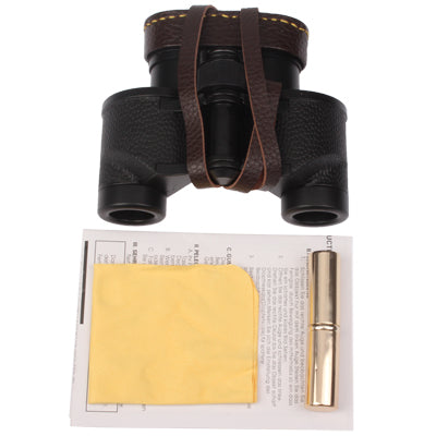 6 x 24mm Universal Telescope Binocular with Leather Carry Bag for Outdoor Activities(Black)