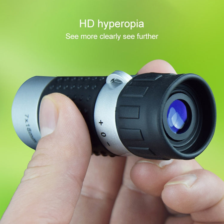 7 x 18mm Telescope Monocular with Hand Strap(Black)