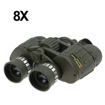 Military Marine 8 x 42mm Army Green Coated Optics Telescope Binocular with Strap