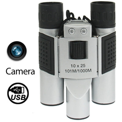 10Ã—25mm Digital Camera Binoculars,  Field of View: 101m/1000m, Size: 124 Ã— 91 Ã— 62mm