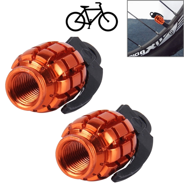 2 PCS Universal Grenade Shaped Bicycle Tire Valve Caps