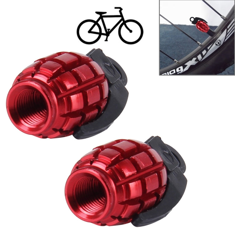 2 PCS Universal Grenade Shaped Bicycle Tire Valve Caps