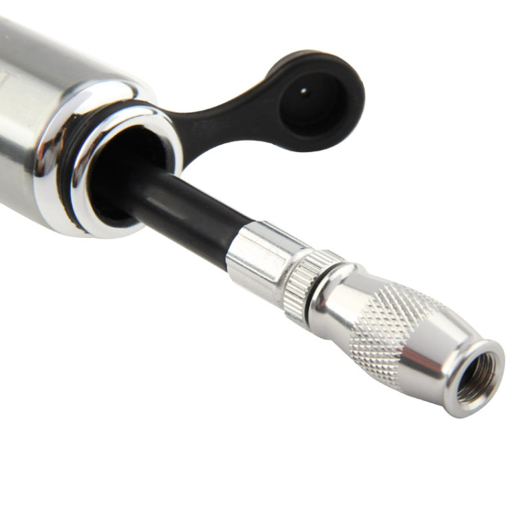 Mini Portable Aluminum Alloy Bicycle Bike Tire Air Pump, Size: 22.5 x 5.5 x 2.5cm(Silver)