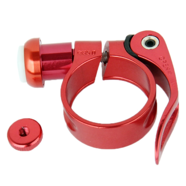 35mm Multi-Function Aluminum Bicycle Lamp Clip with 2-mode LED Light(Red)