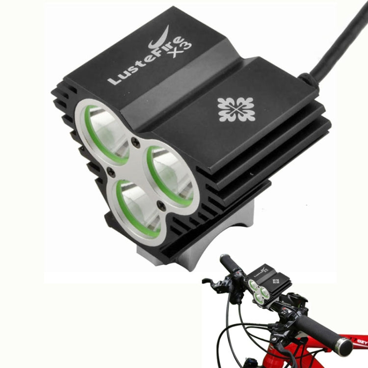 LusteFlre X3 4-Mode 3 x CREE XML-T6 LED Bicycle Light
