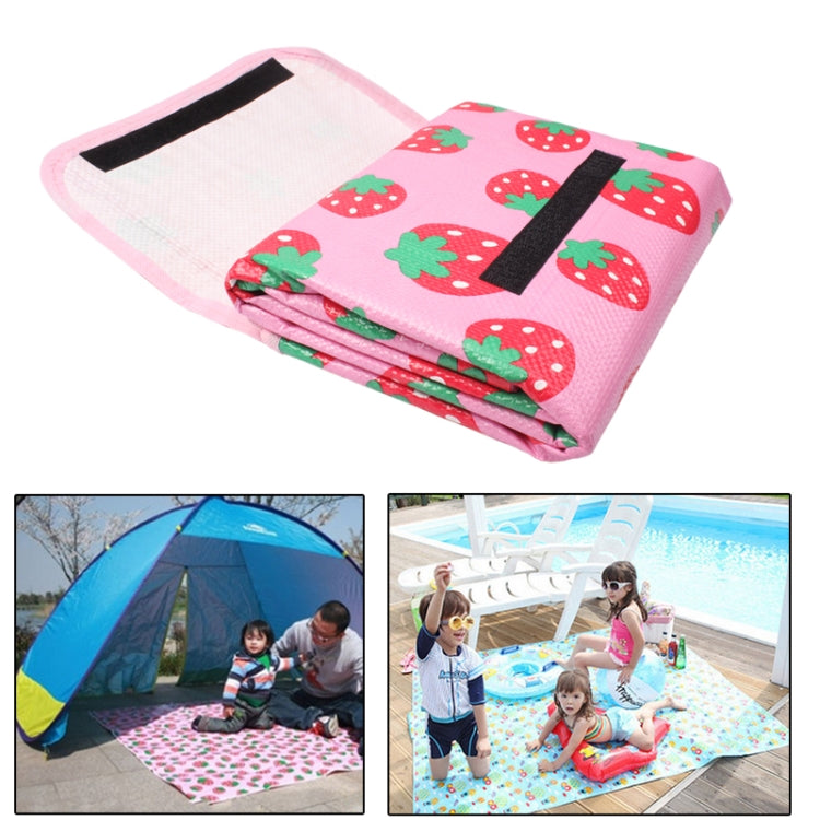 Strawberry Pattern Children Game Blanket / Baby Crawling Pad / Beach Mat Picnic Mat Outdoor, Size: 170cm(L) x 155cm(W)(Pink)