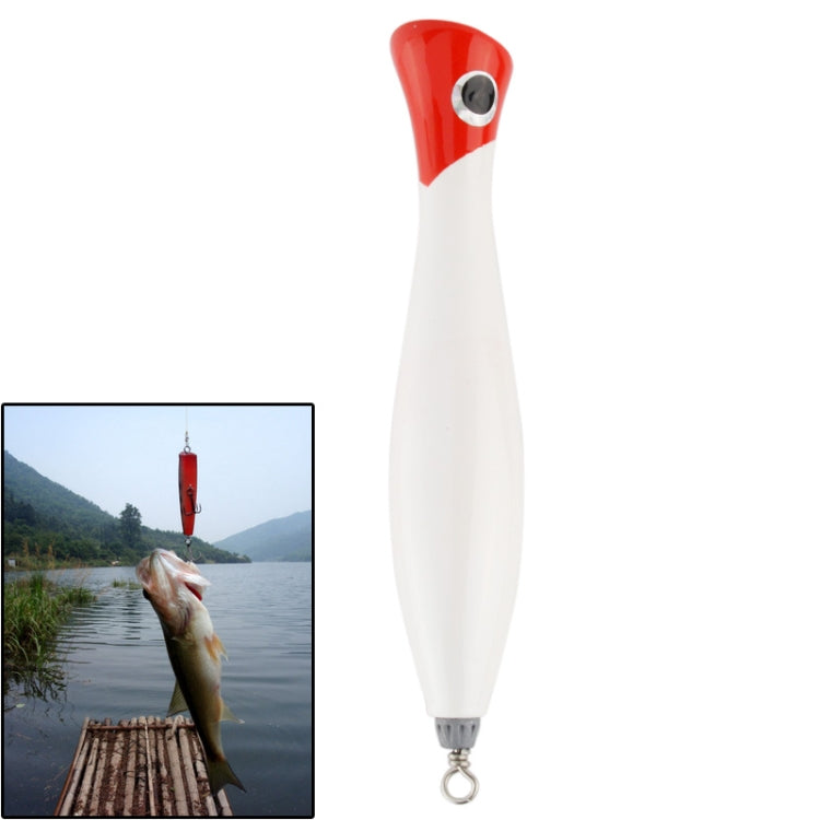 21cm White + Red Color Coating Plastic Fishing Topwater Floating Popper Lure Hit Water Waves Climb Fishing Bait