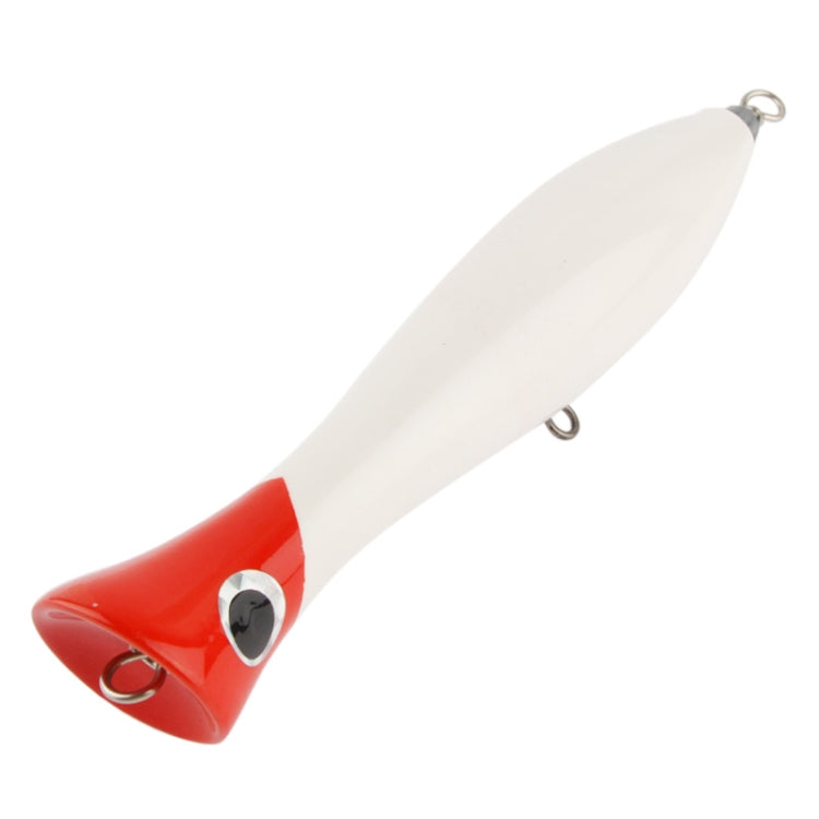 21cm White + Red Color Coating Plastic Fishing Topwater Floating Popper Lure Hit Water Waves Climb Fishing Bait