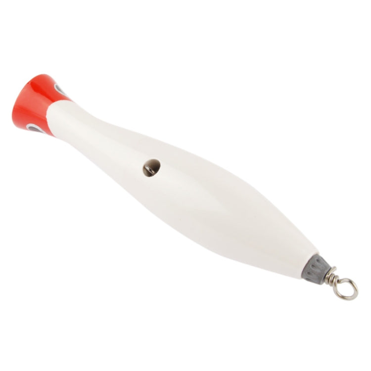21cm White + Red Color Coating Plastic Fishing Topwater Floating Popper Lure Hit Water Waves Climb Fishing Bait