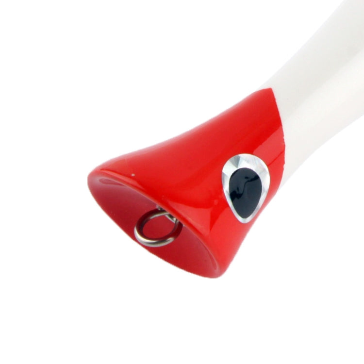 21cm White + Red Color Coating Plastic Fishing Topwater Floating Popper Lure Hit Water Waves Climb Fishing Bait