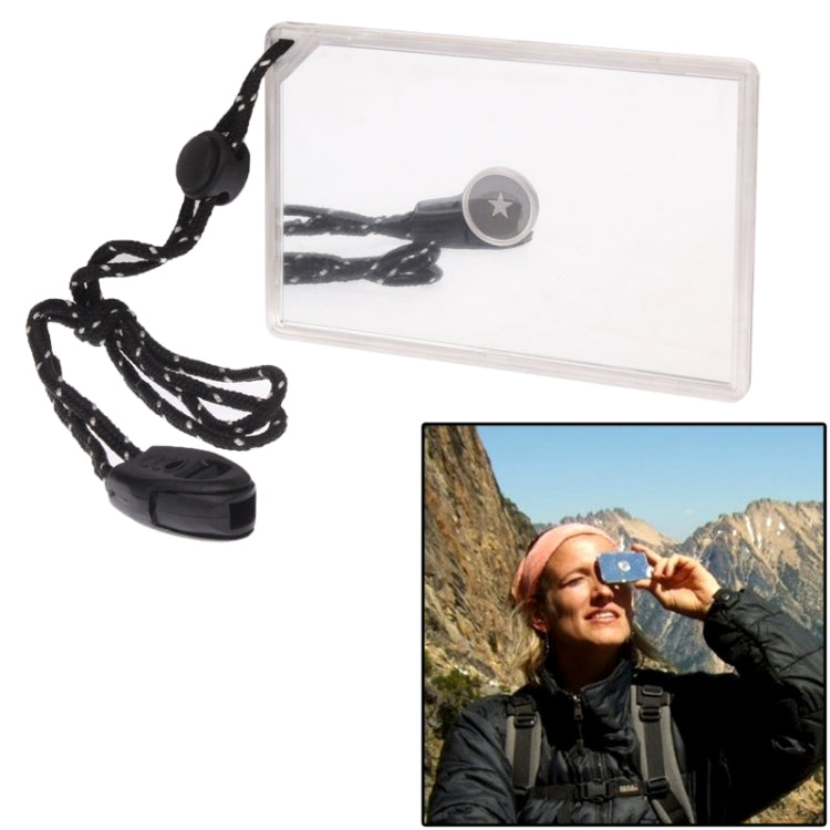 2 in 1 Multifunction Outdoor Survival Signal Mirror with Whistle(Transparent)