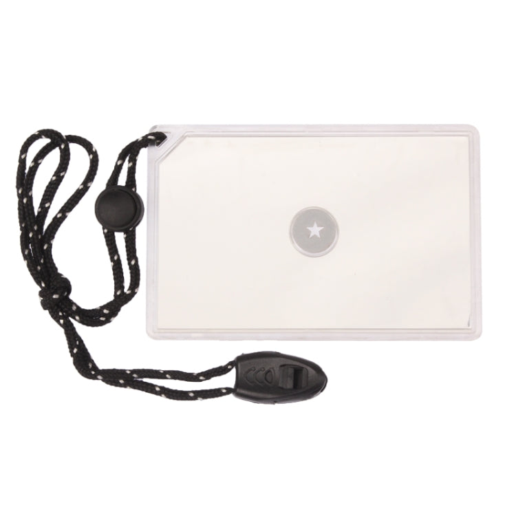 2 in 1 Multifunction Outdoor Survival Signal Mirror with Whistle(Transparent)