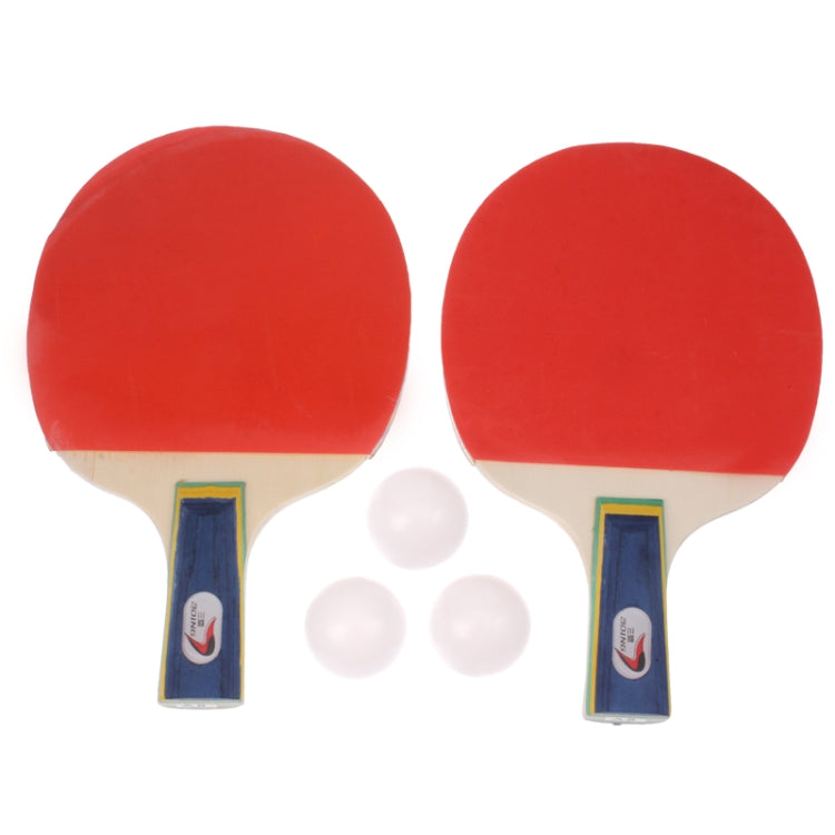 Ping-pong Table Tennis Double-sided Anti-plastic Table Tennis Bats - Brachypodium Pen Grip with 3 Balls